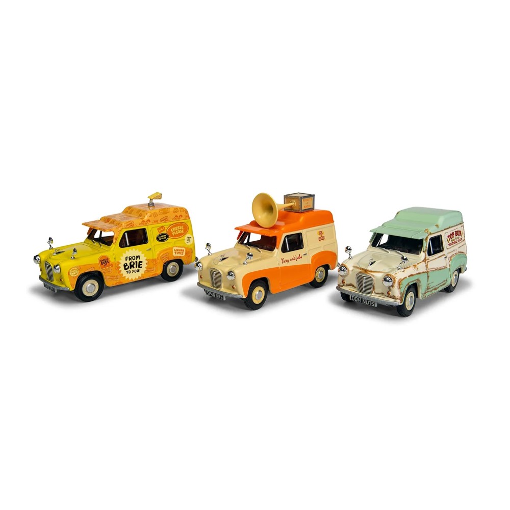 Wallace & Gromit Cheese Please A35 Delivery van set Captains Diecasts